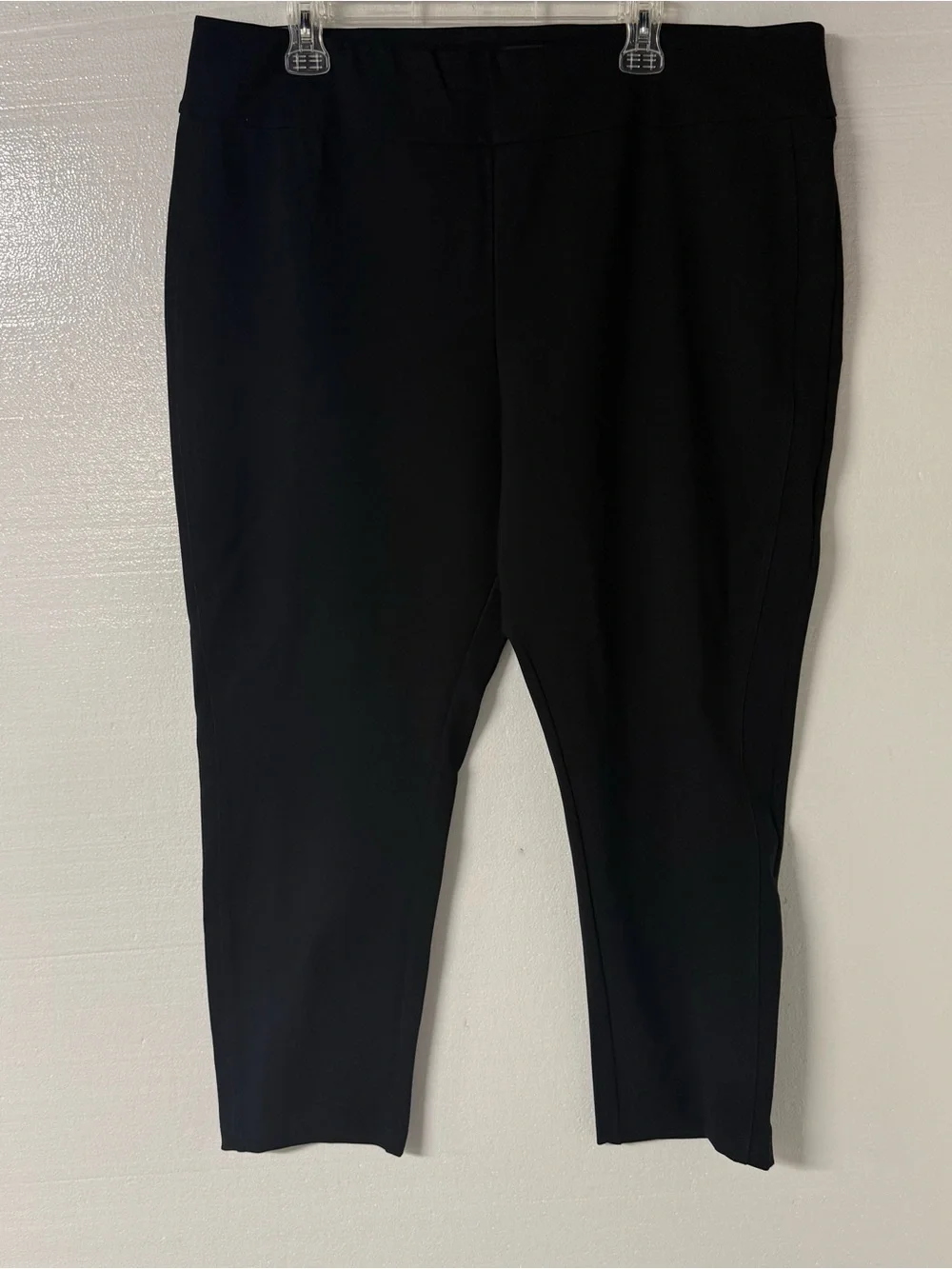 Express Ponte Pants Women XXL Black Pull On Ankle Elastic Waist Stretch Rayon